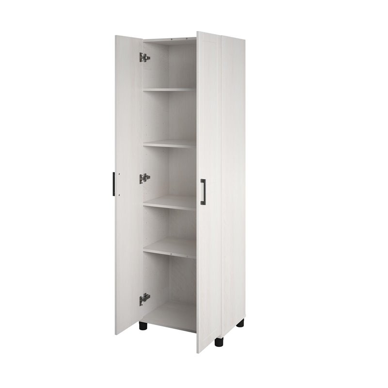 Systembuild Callahan 24 Utility Storage Cabinet In Ivory Oak