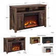 Ameriwood Home Farmington Electric Fireplace TV Console up to 50