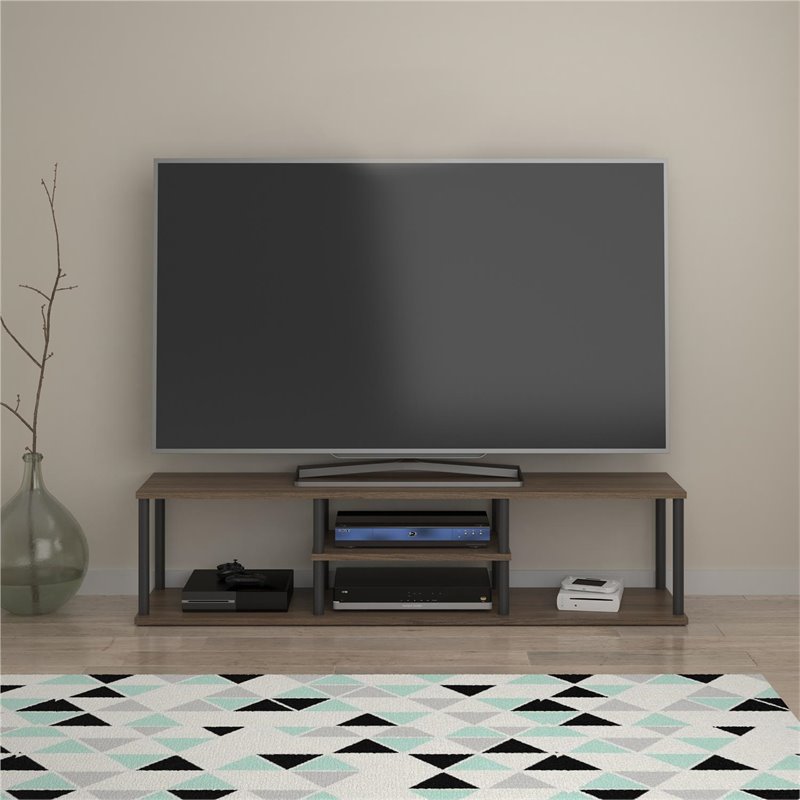Dove Gray Ameriwood Home Laneigh TV Stand for TVs up to 60