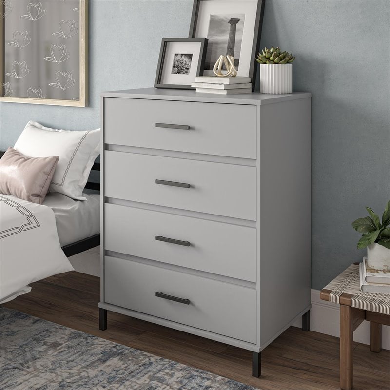 Ameriwood Home Brewer 4 Drawer Dresser In Gray 5323321com