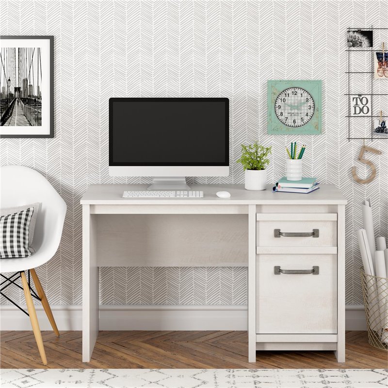 Ameriwood Home Bassinger Computer Desk In Ivory Oak 9833341com