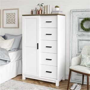 ameriwood home chapel hill gentlemen's chest in white