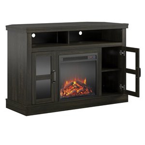 ameriwood home tinley park corner tv stand with fireplace up to 54