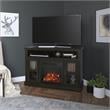 Ameriwood Home Tinley Park Corner TV Stand with Fireplace up to 54