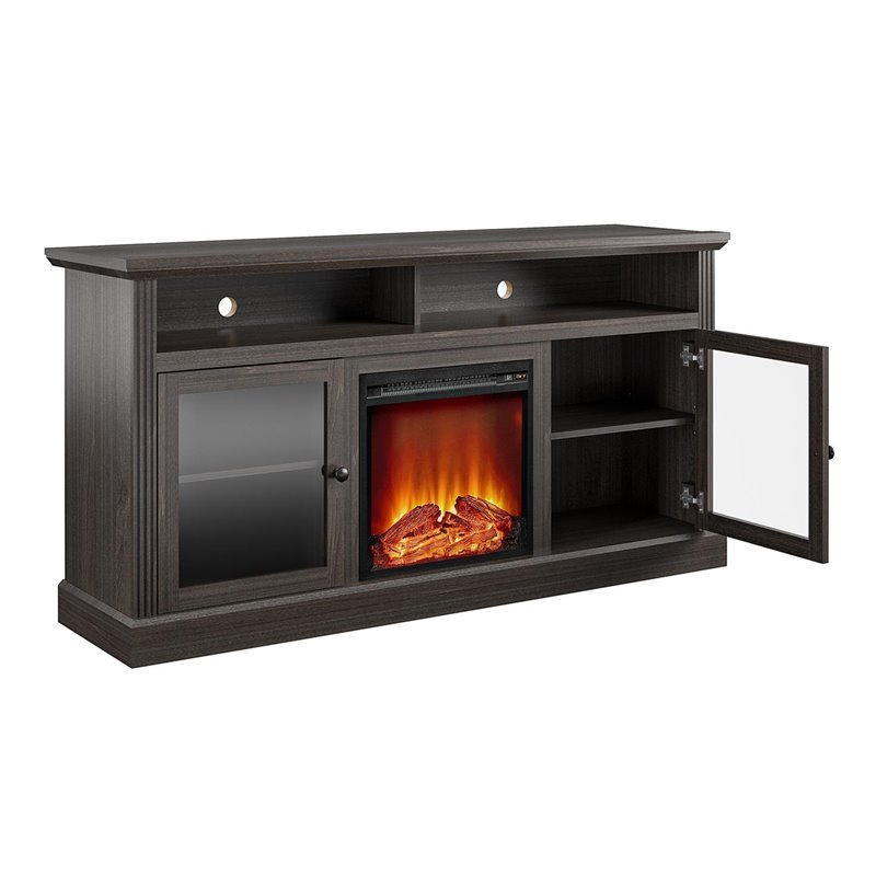Ameriwood Home Chicago Fireplace TV Stand up to 65" in Espresso Cymax