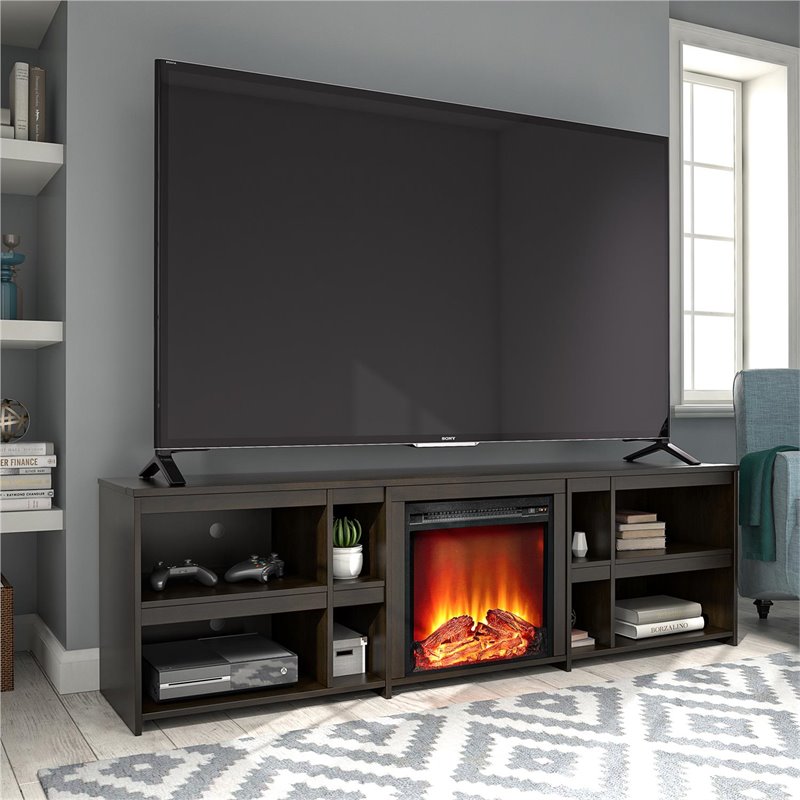 Ameriwood Home Miles Fireplace TV Stand up to 70" in Espresso - 2073800COM