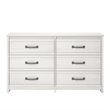Ameriwood Home Bassinger 6 Drawer Dresser in Ivory Oak