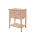 Ameriwood Home Franklin Accent Table with 2 Drawers in Purple