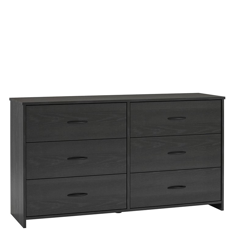 Ameriwood Home Classic 6 Drawer Dresser In Black Oak 2399335acom