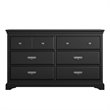 Ameriwood Home Bristol 6 Drawer Dresser in Black