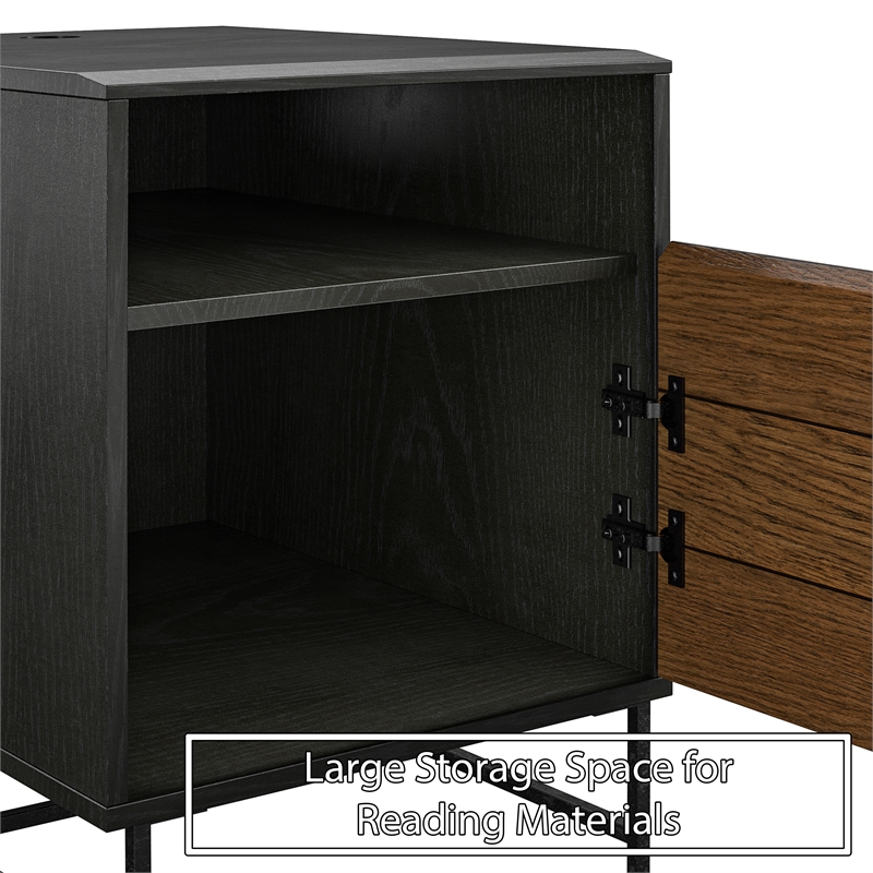 Ameriwood Home Reznor End Table in Black Oak