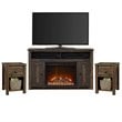 Ameriwood Farmington 3-Piece Fireplace TV Stand and Matching Nightstand Set