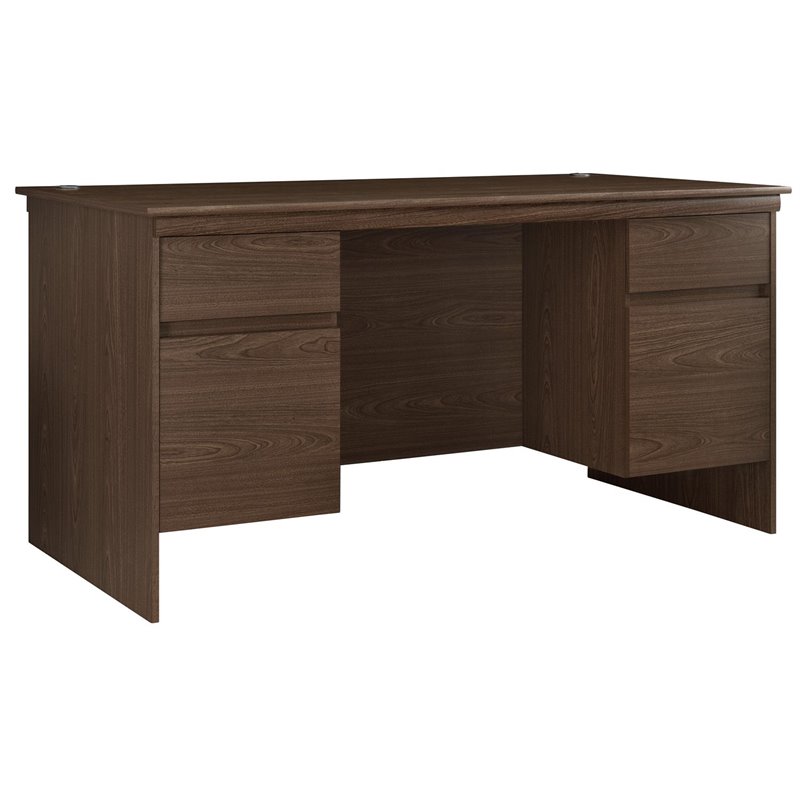Ameriwood Home Presley Executive Desk in Dark Cherry Cymax Business
