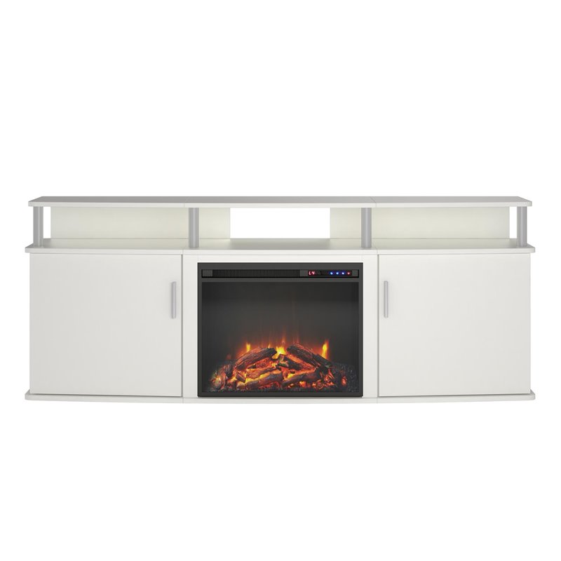 Ameriwood Home Carson Electric, 70 Inch Electric Fireplace White