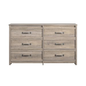 ameriwood home bassinger 6 drawer dresser in gray oak