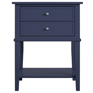ameriwood home traditional engineered wood franklin accent tables in navy