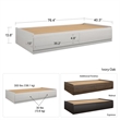 Ameriwood Home Twin Platform Bed with Drawers in Walnut