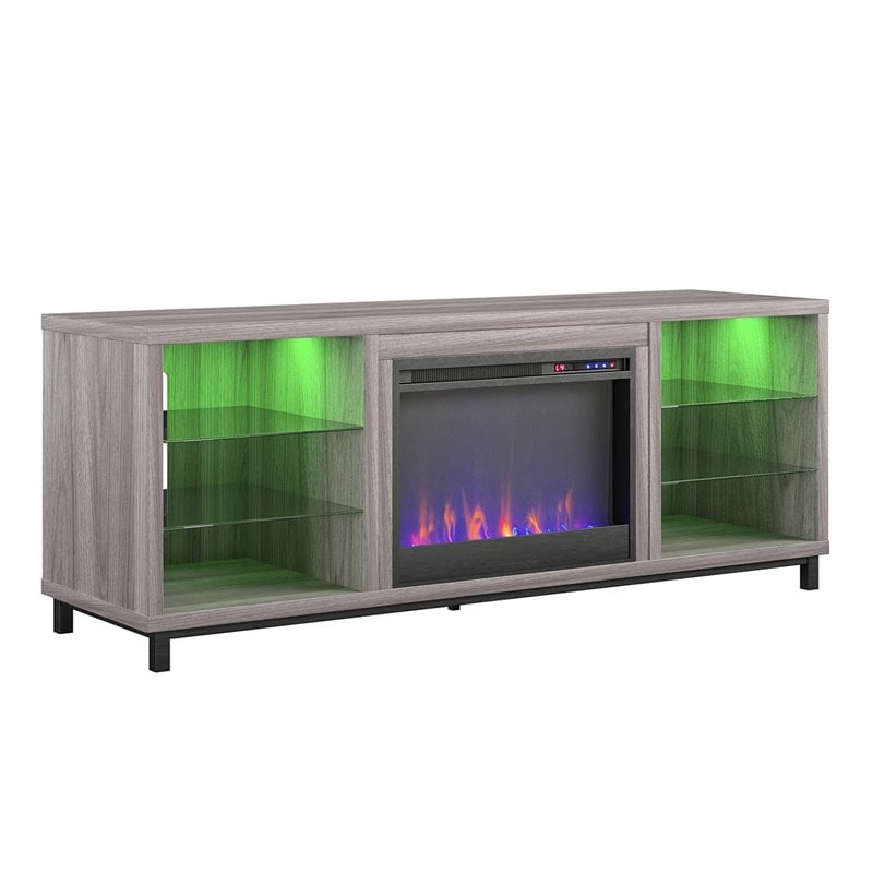 Ameriwood Home Lumina Deluxe Fireplace TV Stand for TVs up to 70