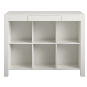 ameriwood home parsons computer desk with cubbies in white