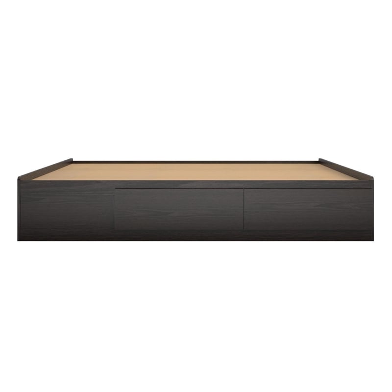 Ameriwood Home Full Platform Bed with Drawers in Espresso