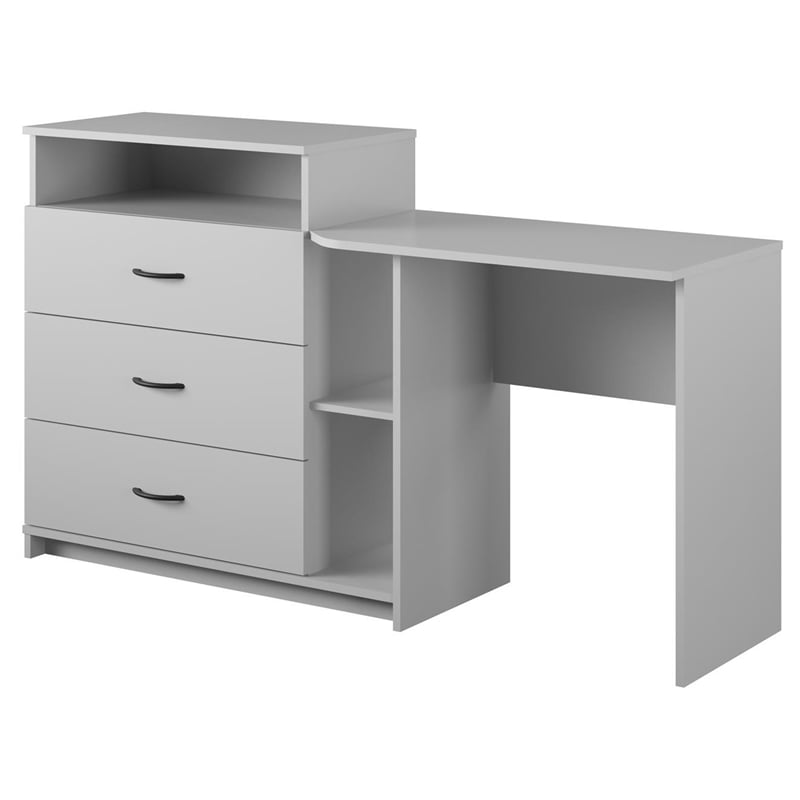 Furniture Dressers Ameriwood Home Rebel 3 in 1 Dove Gray Combo Media ...