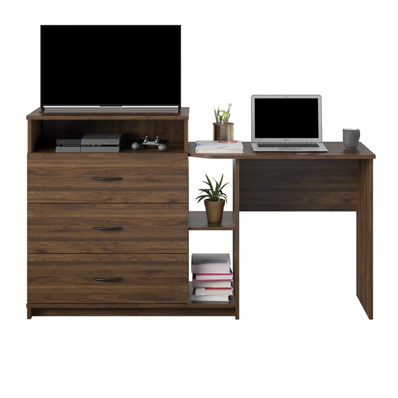 Media Dresser And Desk Combo, Dresser Desk Combo Furniture
