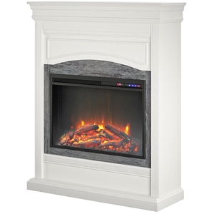 ameriwood home lamont electric fireplace in white
