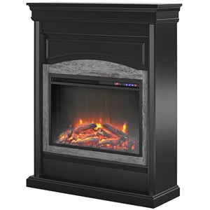 ameriwood home lamont electric fireplace in black