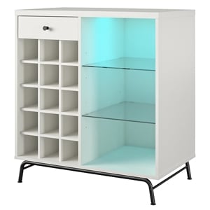 ameriwood home melbourne bar cabinet in white