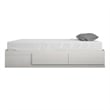 Ameriwood Home Full Platform Bed with Drawers in Ivory Oak
