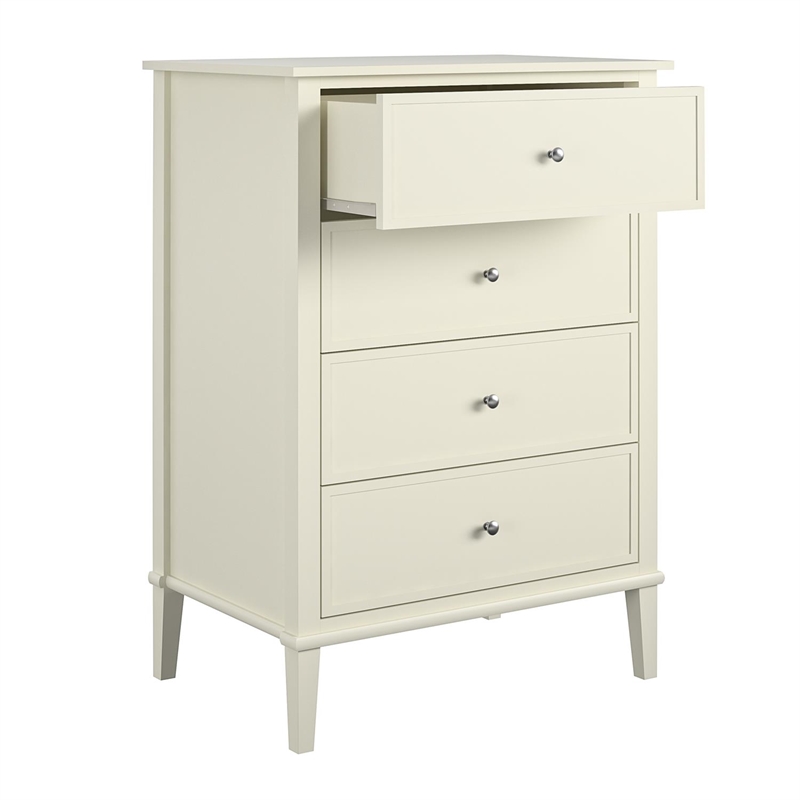 Ameriwood Home Franklin 4 Drawer Dresser in Soft White Cymax Business