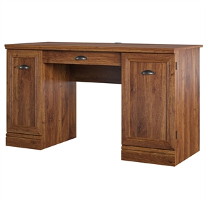 ameriwood home delaney double pedestal desk in cherry oak