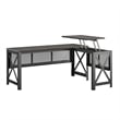 Ameriwood Home Hudson L Desk with Lift Top in Walnut