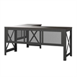 Ameriwood Home Hudson L Desk with Lift Top in Walnut
