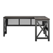 Ameriwood Home Hudson L Desk with Lift Top in Walnut