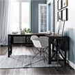 Ameriwood Home Hudson L Desk with Lift Top in Walnut