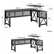 Ameriwood Home Hudson L Desk with Lift Top in Walnut