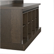 Ameriwood Home Knox County Entryway Bench with Hall Tree in Brown Oak