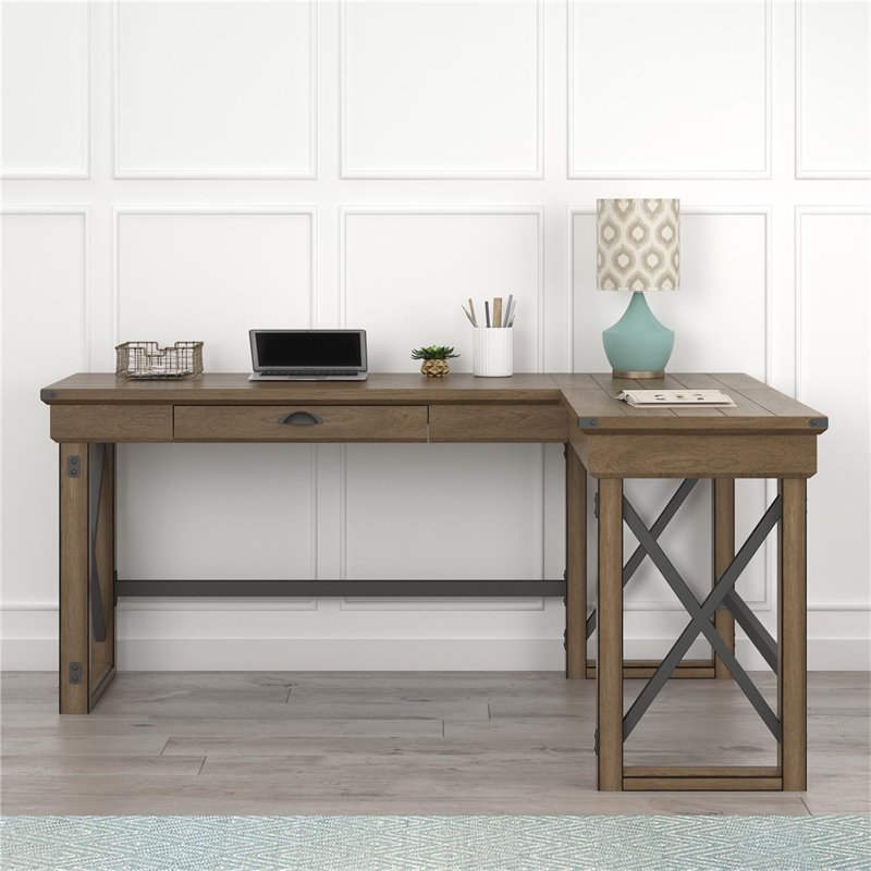 rustic gray desks