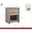 Ameriwood Home Bassinger Nightstand in Gray Oak
