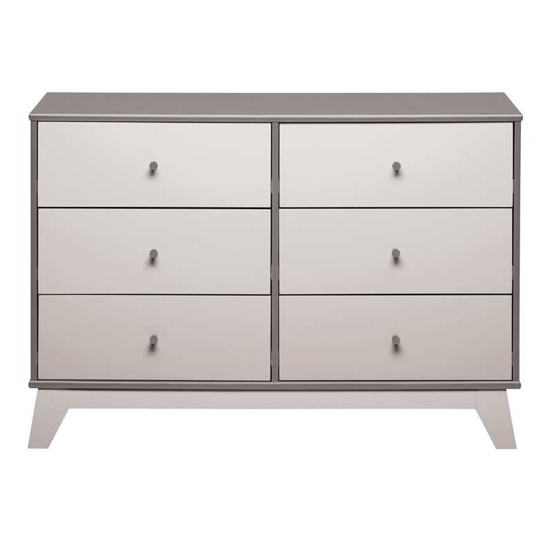 Little Seeds Rowan Valley Flint 6 Drawer Dresser in Two-Tone Gray