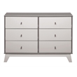 Little Seeds Rowan Valley Flint 6 Drawer Dresser in Two-Tone Gray