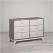 Little Seeds Rowan Valley Flint 6 Drawer Dresser in Two-Tone Gray