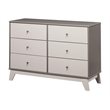Little Seeds Rowan Valley Flint 6 Drawer Dresser in Two-Tone Gray