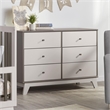 Little Seeds Rowan Valley Flint 6 Drawer Dresser in Two-Tone Gray