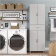 SystemBuild Lonn Storage Cabinet with Drawer in Dove Gray