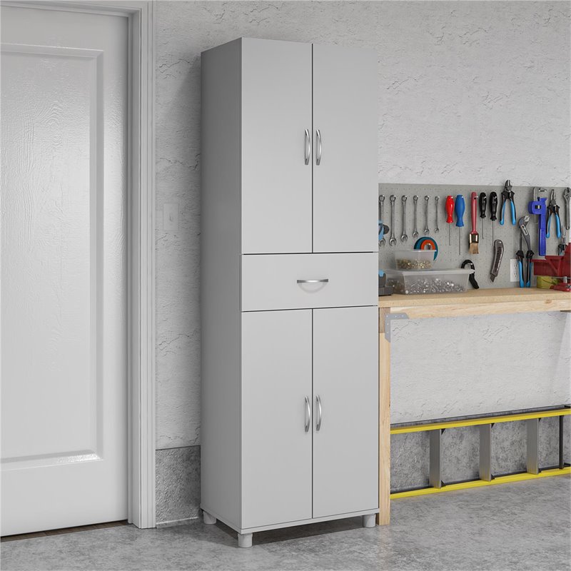 SystemBuild Lonn 24 Utility Storage Cabinet In Dove Gray, 46% OFF