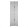 SystemBuild Lonn Storage Cabinet with Drawer in Dove Gray