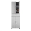 SystemBuild Lonn Storage Cabinet with Drawer in Dove Gray
