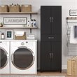 SystemBuild Lonn Storage Cabinet with Drawer in Black